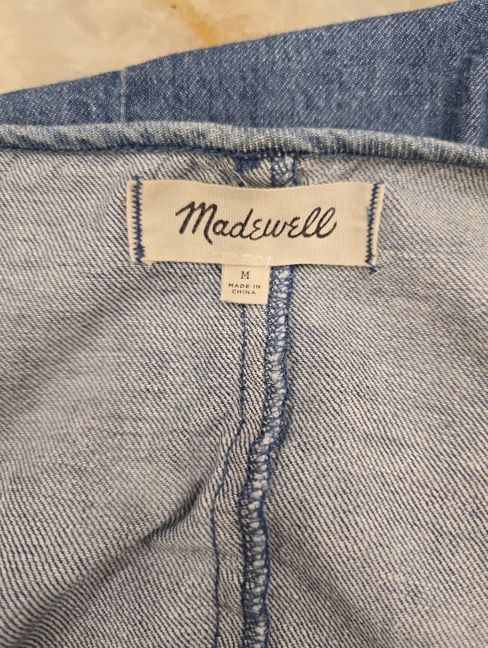Madewell Denim Raw Hem Wrap Dress M - Picture 4 of 5
